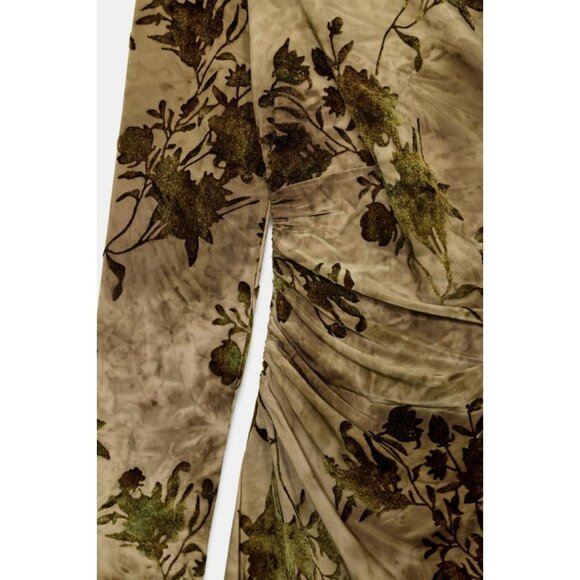 ZARA GATHERED FLOCKED DRESS - Picture 9 of 9